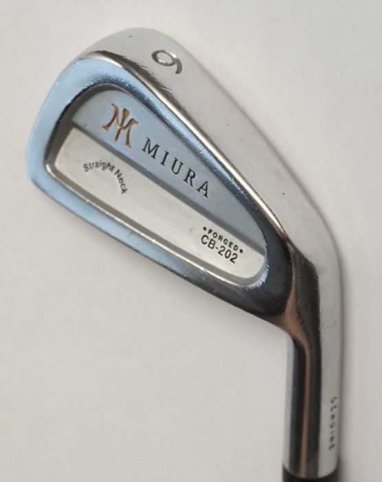 Miura Straight Neck CB-202 Forged 6 Iron Stiff Steel Shaft Golf Pride Grip