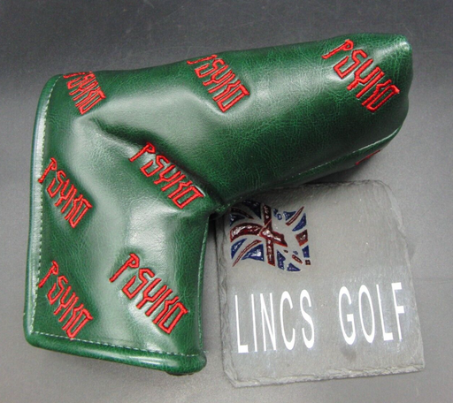 Luxury PSYKO GOLF Embroidered-Logo Genuine Leather Putter Head Cover