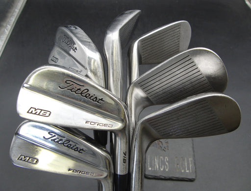 Set of 7x Titleist 718 MB Forged Irons 4-PW Stiff Steel Shafts Titleist Grips