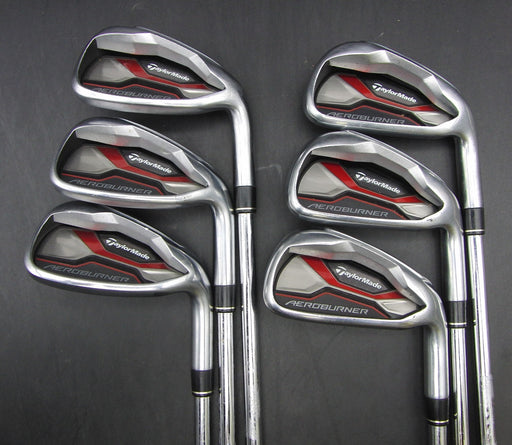 Set of 6x TaylorMade Aeroburner 5-PW Irons Stiff Steel Shafts TaylorMade Grips