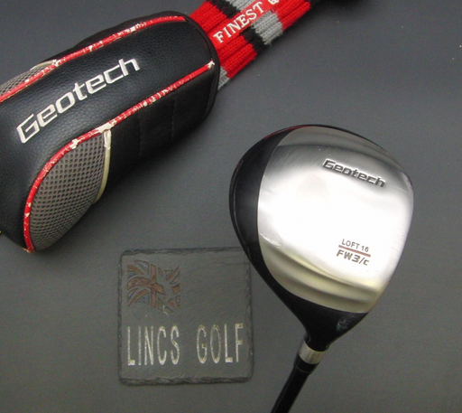 Geotech Finest Quality 16° 3 Wood Stiff Graphite Shaft Geotech Grip + Head Cover