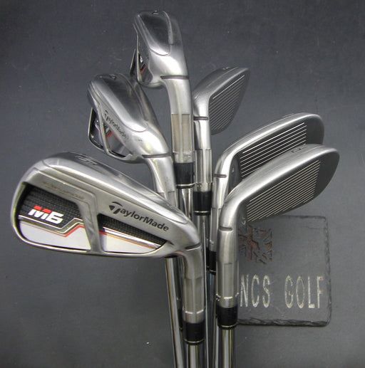 Set of 6x TaylorMade M6 5-PW Irons Stiff Steel Shafts Golf Pride Grips*