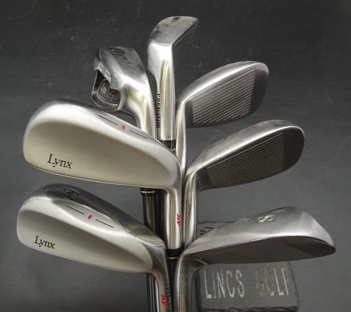 Set of 7x Lynx Predator SF 5-SW Irons Regular Graphite Shafts Lynx Grips