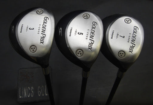 Set of 3 Tsuruya Golden Prix E-2000 3+5&7 Woods Regular Graphite Shafts*