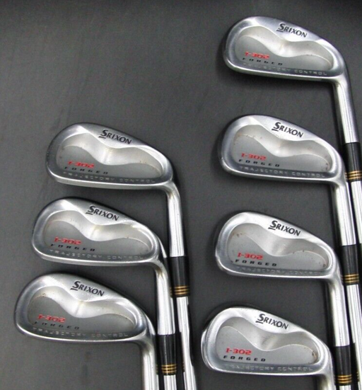 Set of 7 x Srixon I-302 Irons 4-PW Stiff Steel Shafts Onoff Grips