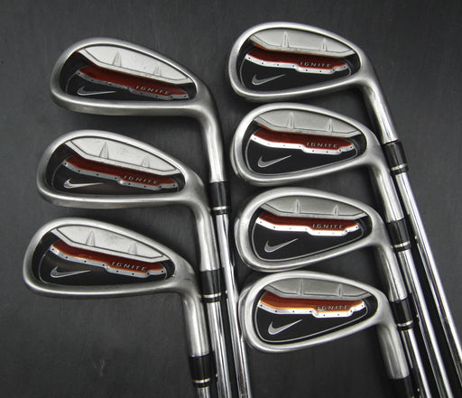 Set of 7x Nike Ignite Irons 4-PW Uniflex Steel Shafts Nike Grips