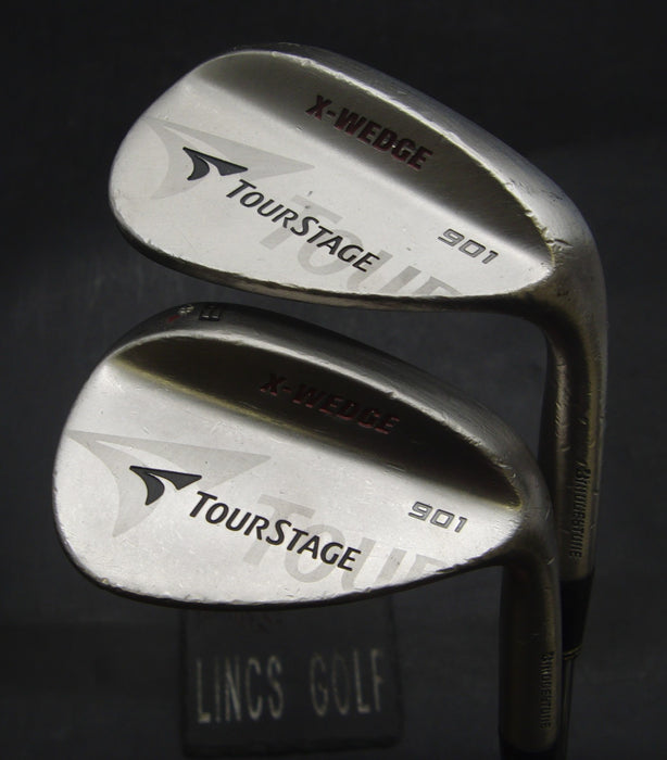 Set of 2 Bridgestone T/Stage X-Wedge 901 Gap+Lob Wedges Extra Stiff Steel Shafts