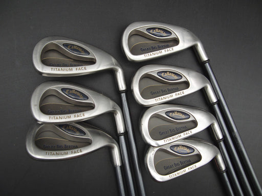 Set of 7x Callaway Great Big Bertha Irons 4-9+AW Regular Graphite Shafts*