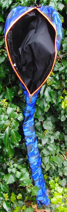 1 Division Blue Camo Riviera Foldable Pencil Golf Clubs Bag + Head Cover