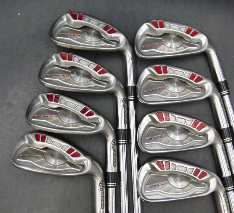 Set of 8 x TaylorMade Burner Japanese Issue Irons 4-PW+GW Stiff Steel Shafts