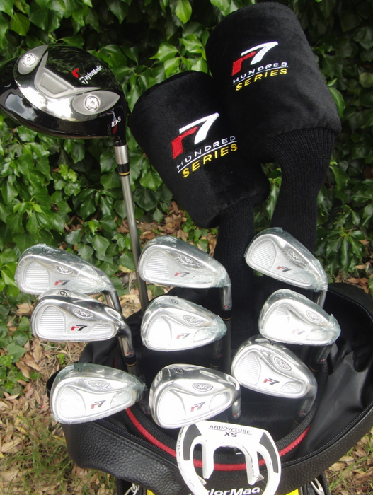 Set of TaylorMade R7 XR 3-PW +Driver +3+5 Wood +Putter +Bag