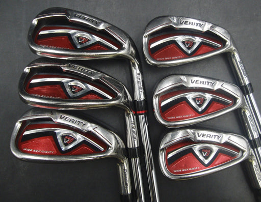 Set of 6x Maruman Verity Red V Irons 5-PW Stiff Steel Shafts STM Grips*