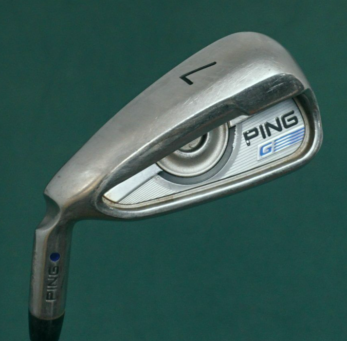 Left Handed Ping G Series Blue Dot 7 Iron Regular Steel Shaft Ping Grip