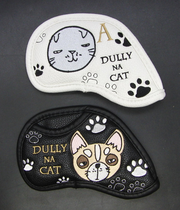 Set of 2 Dully Na Cat Iron Headcovers Only