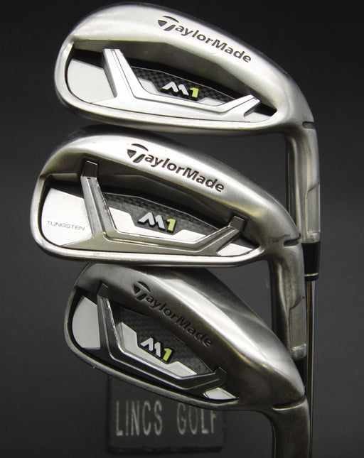 Set of 3 TaylorMade M1 7, 8 & 9 Irons Stiff Steel Shafts Black Grips*