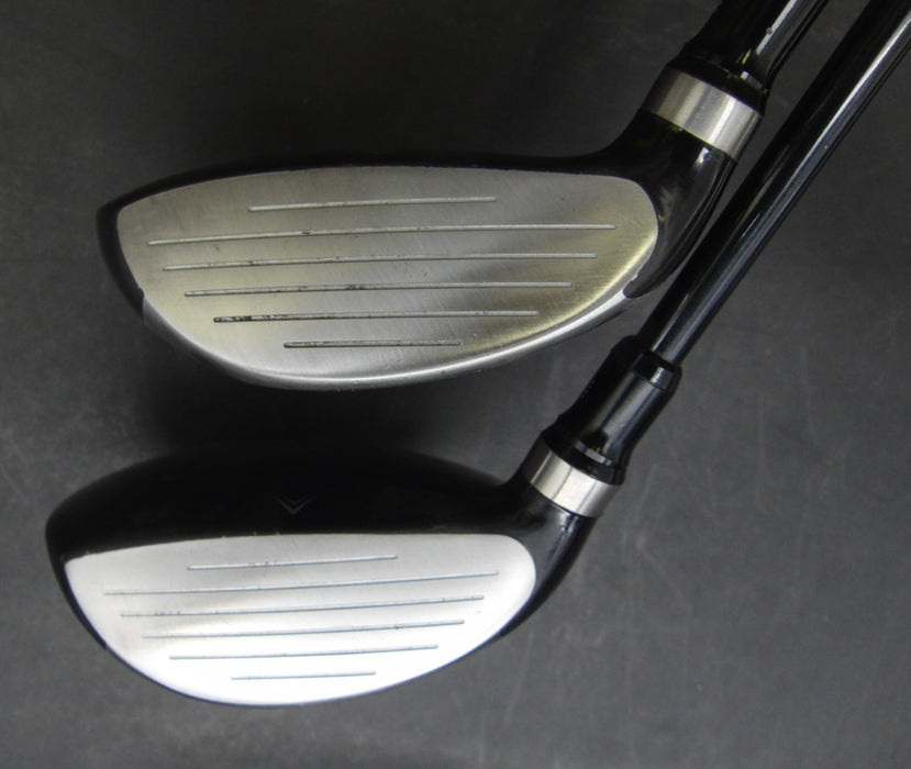 Set of 2 Tobunda TryFit 15° 3 & 18° 5 Woods Stiff Graphite Shafts TryFit Grips