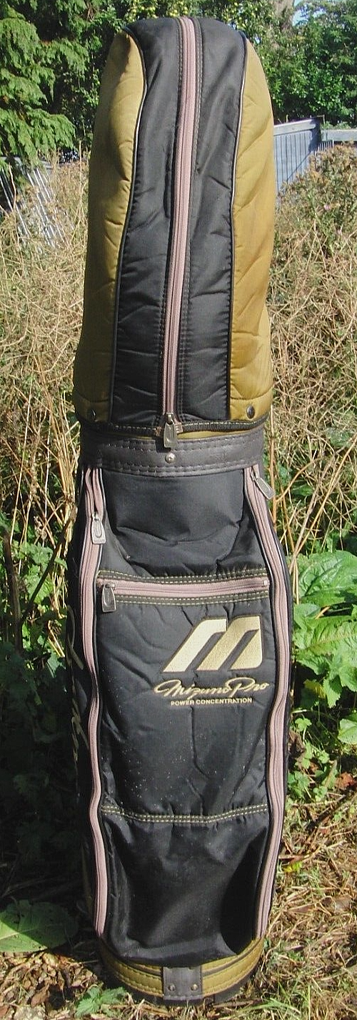 Vintage 6 Division Mizuno Pro Power Concentration Cart Trolley Golf Clubs Bag