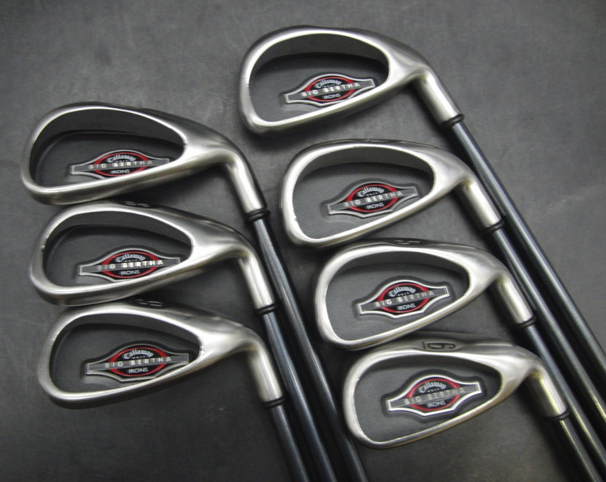 Set of 7x Callaway Big Bertha 2002 Irons 3-9 Regular Graphite Shafts with Grips*