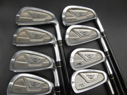 Set of 8x Mizuno T-Zoid COMP EZ Irons 3-PW Regular Graphite Shafts Mizuno Grips*