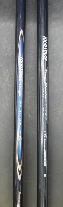 Set of 2 Bridgestone Tourstage FHT 3+5 Woods Stiff Graphite Shafts G/Pride Grips