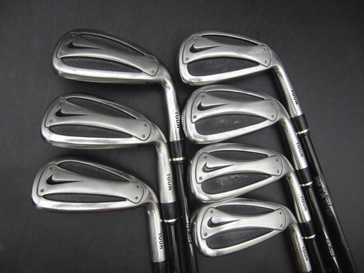 Set of 7x Nike Slingshot Tour Irons 4-PW Stiff Graphite Shafts Golf Pride Grips