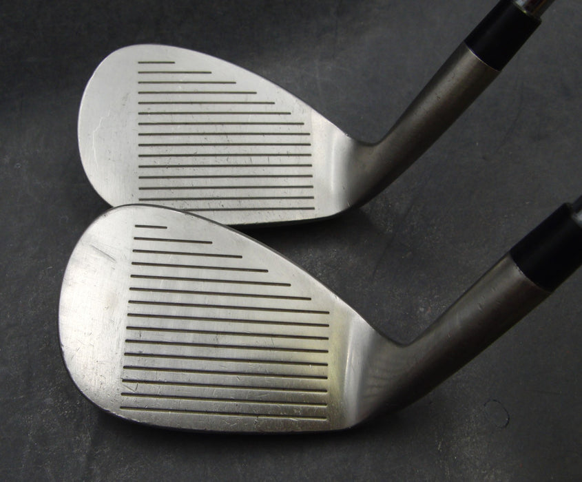 Set of 2 Top Flite Giga Sand+Gap Wedges Stiff Steel Shafts Lamkin/Balance Grips