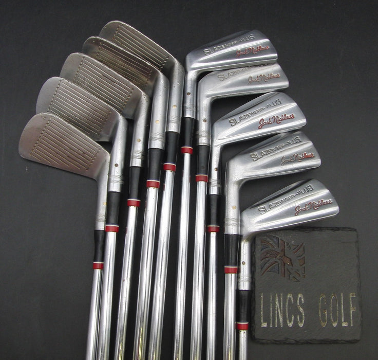 Set of 10x Left-Handed Slazenger Plus 2-PW + SW Irons Regular Graphite Shafts