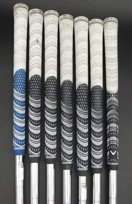 Set of 7x Callaway XR Irons 4-PW Stiff Steel Shafts GolfPride Grips*