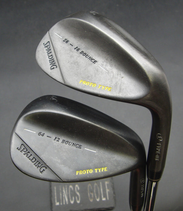 Set of 2 Spalding Proto Type Sand & Lob Wedges Regular Steel Shafts +Grips