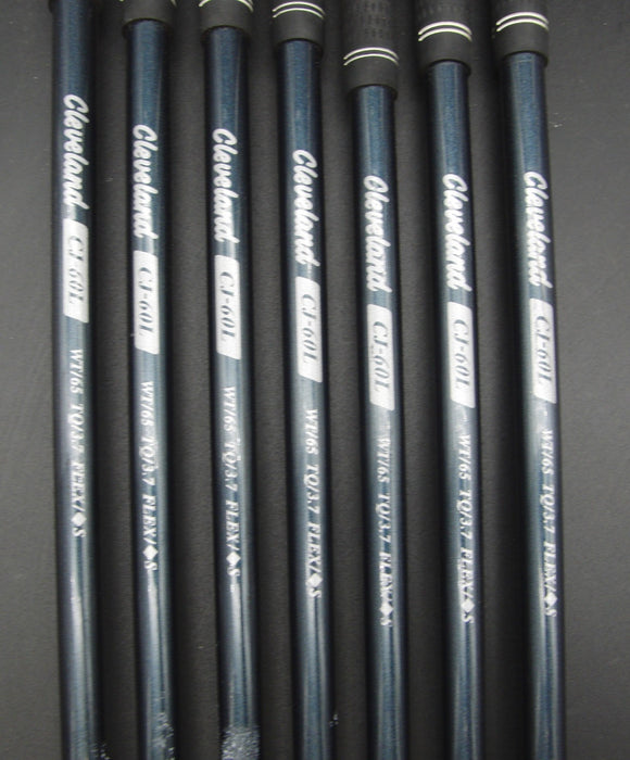 Set of 7x Cleveland CJ-100 Irons 4-PW Stiff Graphite Shafts Golf Pride Grips*