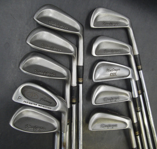 Set of 10 x MacGregor Tourney Combo Irons 3-SW Stiff Steel Shafts Benross Grips