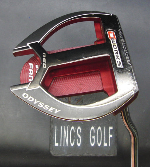 Odyssey O Works Red 2-Ball Fang Putter 81cm Length Steel Shaft SuperStroke Grip*