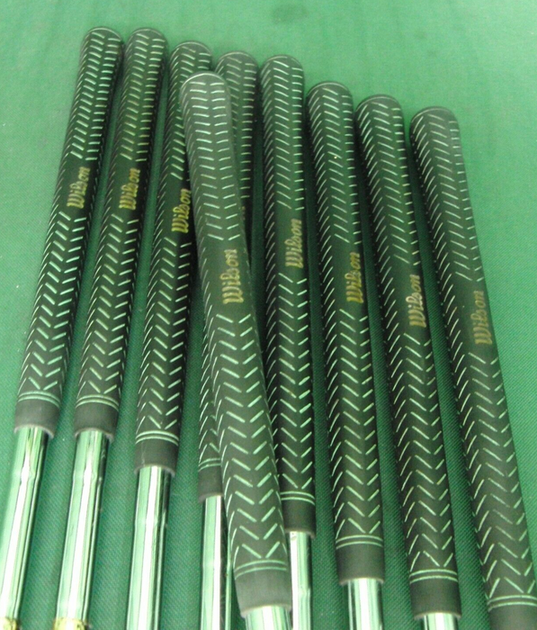Vintage Set of 9 x Wilson Nick Faldo 3-SW Irons Regular Steel Shafts Wilson Grip