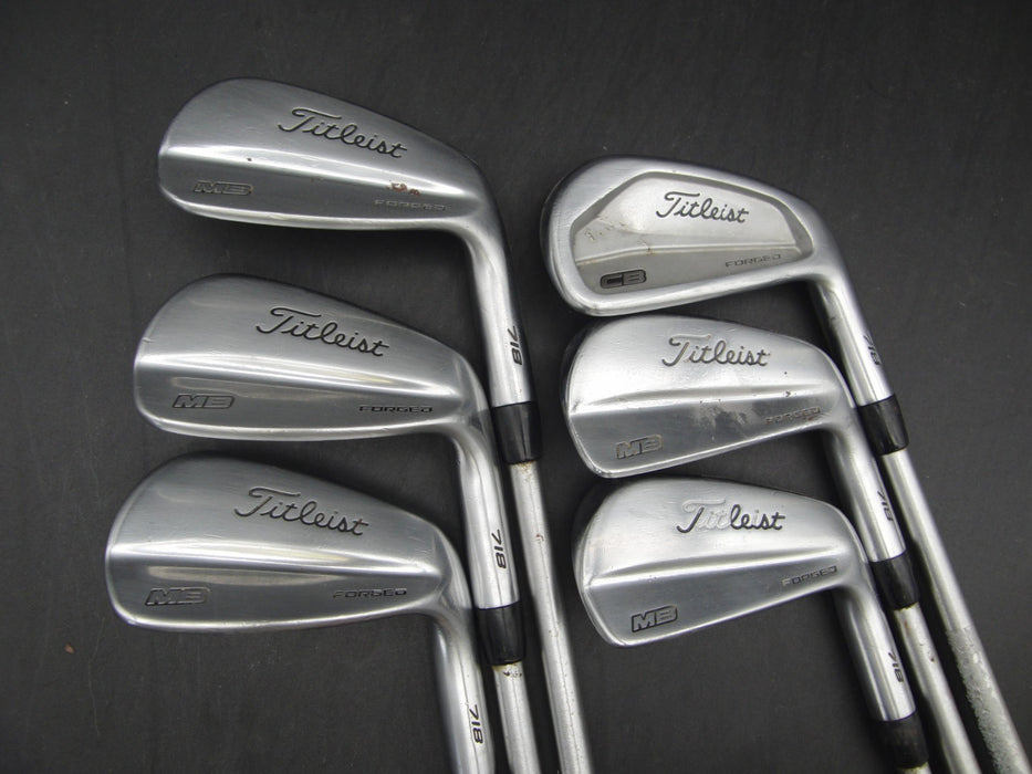 Set of 6x Titleist 718 MB Forged 5-PW Irons Stiff Steel Shafts Golf Pride Grips
