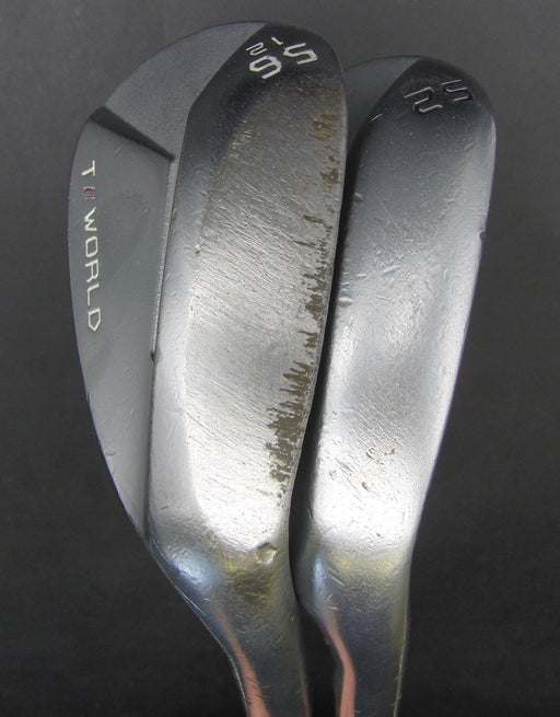Set of 2 Honma T II World 52° Gap Wedge + 56° Sand Wedge Stiff Steel Shafts