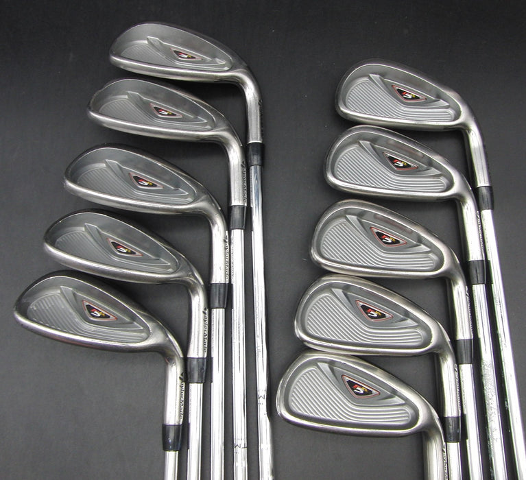 Set of 10x TaylorMade R5 XL 3-SW + AW Irons Stiff Steel Shafts TaylorMade Grips