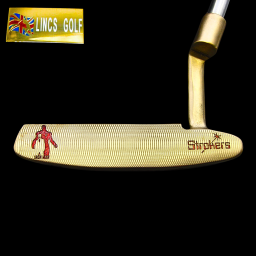 Custom Milled Iron Man Themed Ping Anser 3 Putter 87cm Genuine Leather HC