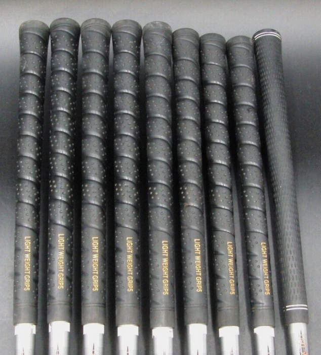 Set of 9 x Maruman Titus X-2 Irons 4-SW+GW Regular Graphite Shafts Mixed Grips