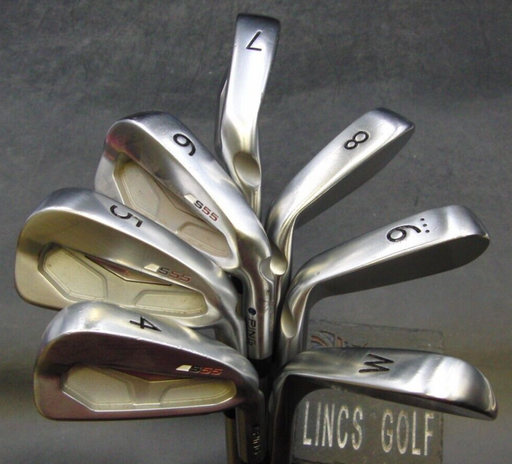 Set of 7 x Ping S55 Blue Dot Irons 4-PW Regular Steel Shafts Golf Pride Grips