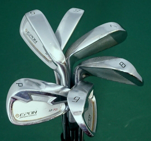 Set Of 6 x Epon AF-701 Forged Irons 5-PW Stiff Steel Shafts Golf Pride Grips