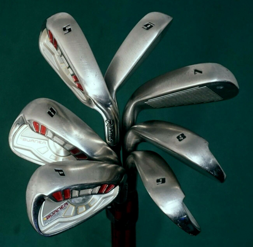 Set of 7 x Japan Issue TaylorMade Burner Irons 5-PW + A Wedge Regular Graphite
