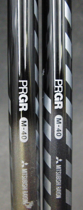 Set of 2 PRGR RS 3 Hybrid & 3 Wood Regular Graphite Shafts Elite & Black Grips