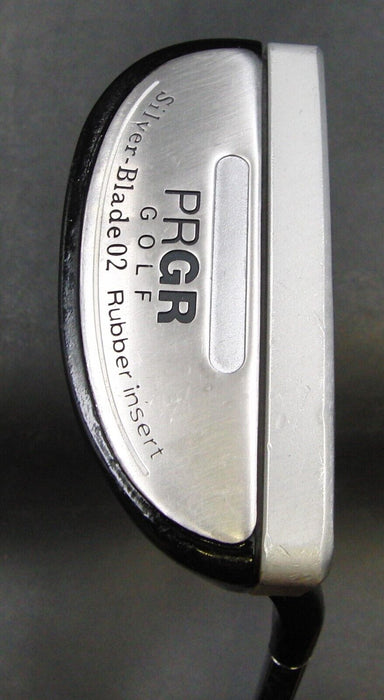 PRGR Golf Silver-Blade 02 Rubber Insert Putter 88cm Steel Shaft Forward Grip