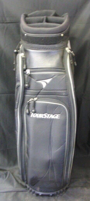 7 Division Bridgestone TourStage Black Silver Cart Trolley Golf Clubs Bag