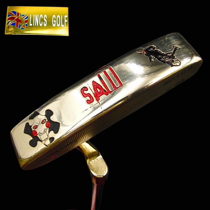 Custom Milled Saw Themed Pal Ping Putter 84cm Steel Shaft Genuine Leather HC