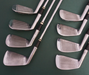 Vintage Set of 8 x Wilson Mickey Wright Autograph Irons 3-PW Senior Steel Shafts
