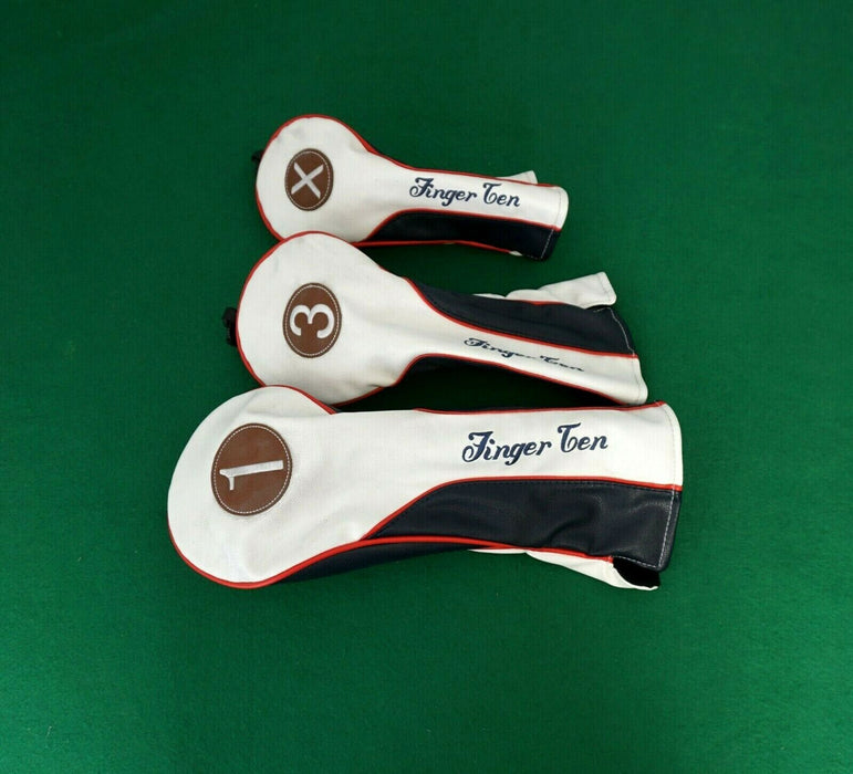 Set of 3 x Finger Ten 1, 3 & X Driver/Wood Head Covers