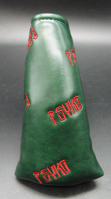 Luxury PSYKO GOLF Embroidered-Logo Genuine Leather Putter Head Cover