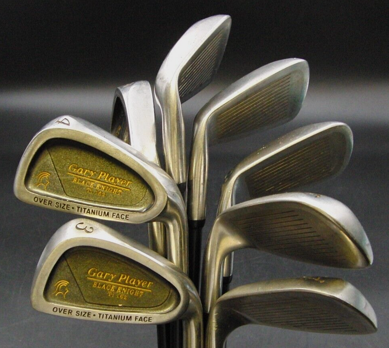 Vintage Set of 8 x Gary Player Black Knight Ti 162 Irons 3-PW Regular Graphite