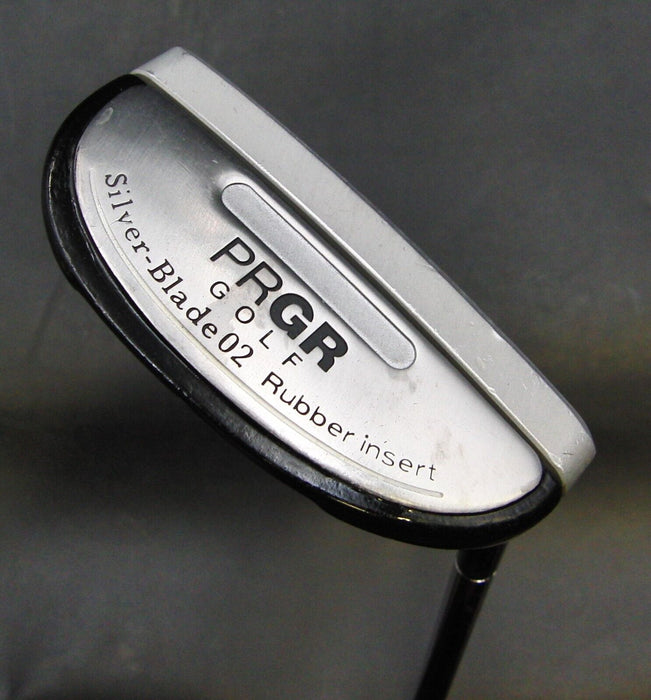 PRGR Golf Silver-Blade 02 Rubber Insert Putter 88cm Steel Shaft Forward Grip